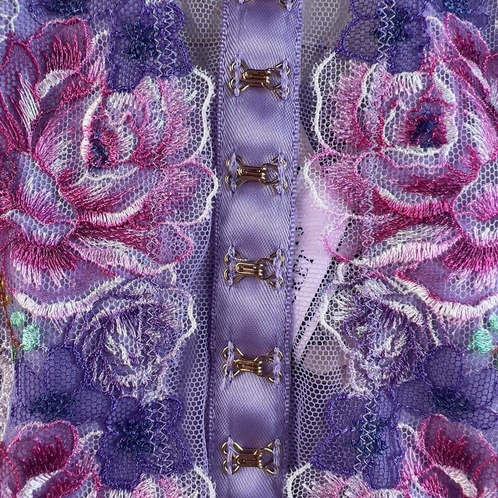 NWT Victoria’s Secret Dream Angels Floral Embroidered Strapless Corset Top S - Picture 3 of 6